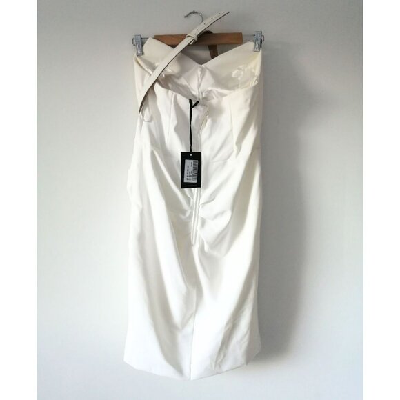 Elisabetta Franchi Abito Donna Mini Dress Ivory Size IT 46/ US 10 - Picture 5 of 11